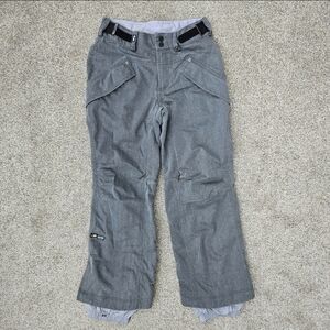 Bonfire Balance Women’s Snowboard Ski Pants Grey Embroidered Rose Waterproof MED
